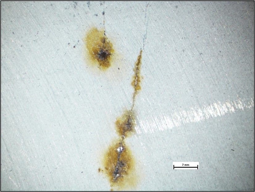 Crevice Corrosion Example Three | Failure Mechanisms | SureScreen Materials