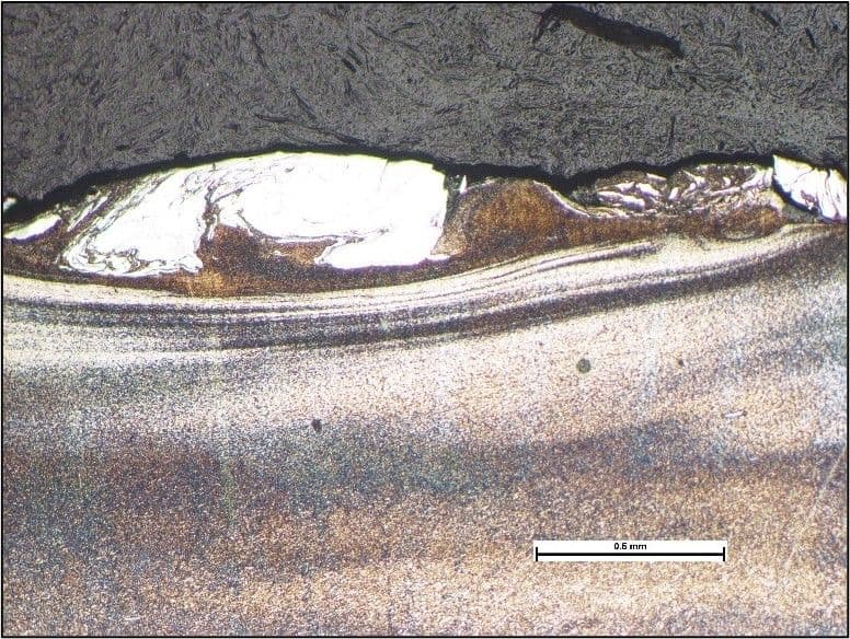 Deformed Galled Material | Metal Failure Mechanism | SureScreen Materials